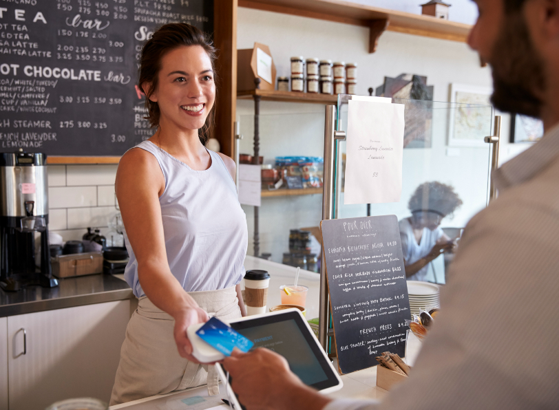 women at cash register